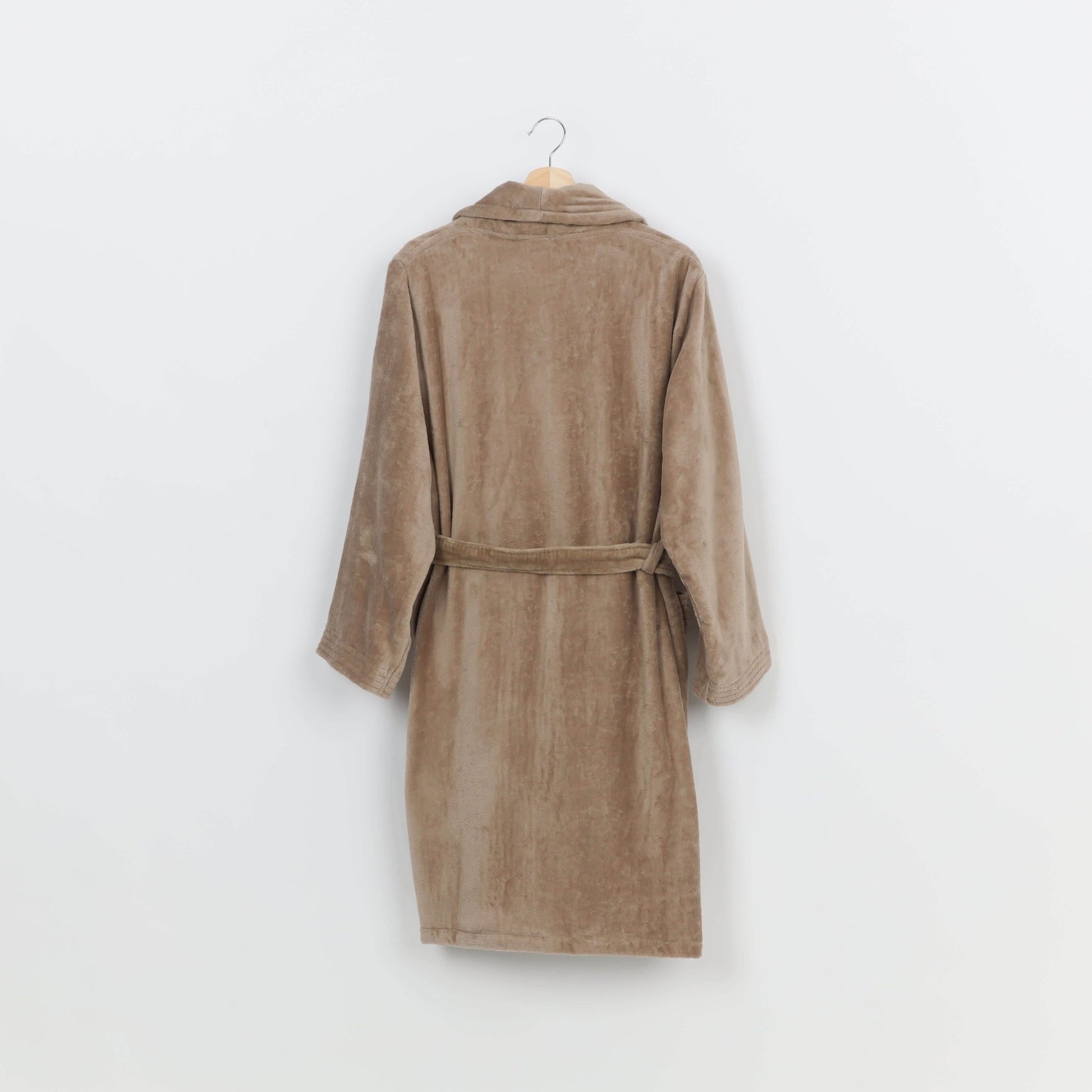 Peignoir Velours (H/F) – 100% Coton – 450g/m² - (Taupe) - SOFTHOME